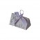 Bolsa de cartón con estampado de mármol lila, para joyería